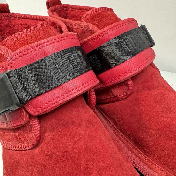 UGG Neumel SnapBack Chukka Boots Men\'s 11 Samba Red Suede Wool Treadlite Comfort main image 8